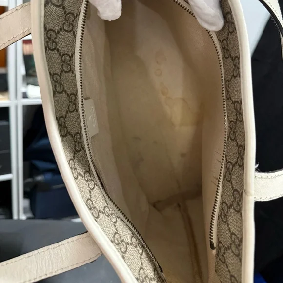 Gucci Tote Bag GG Logo Handbag GG Supreme Ivory - Picture 3 of 9